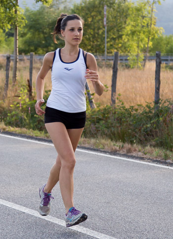 young woman jogging